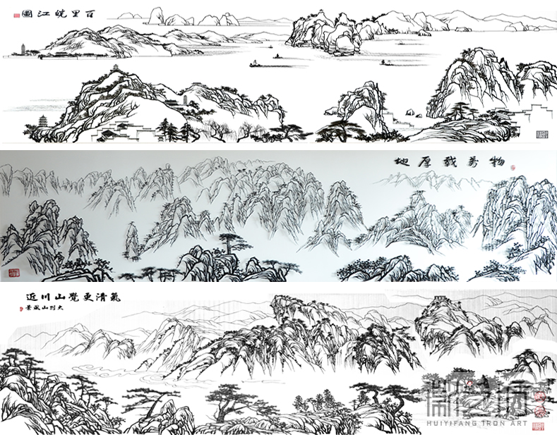 2017.2.13办公室背景墙铁画定制案例汇总8 2017.2.13办公室背景墙铁画定制案例汇总8