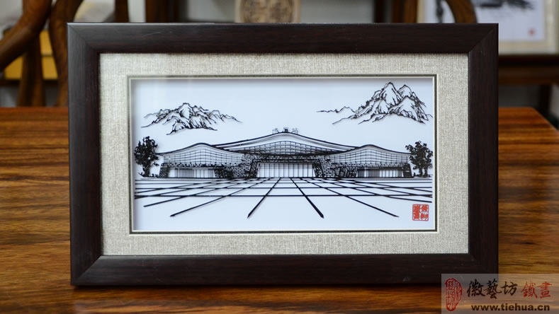 中铁时代建筑设计院峨眉站高铁形象宣传铁画定制 中铁时代建筑设计院峨眉站高铁形象宣传铁画定制
