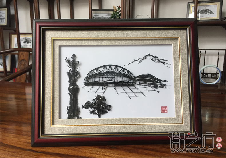 单位对外交流礼品定制芜湖风景铁画 单位对外交流礼品定制芜湖风景铁画