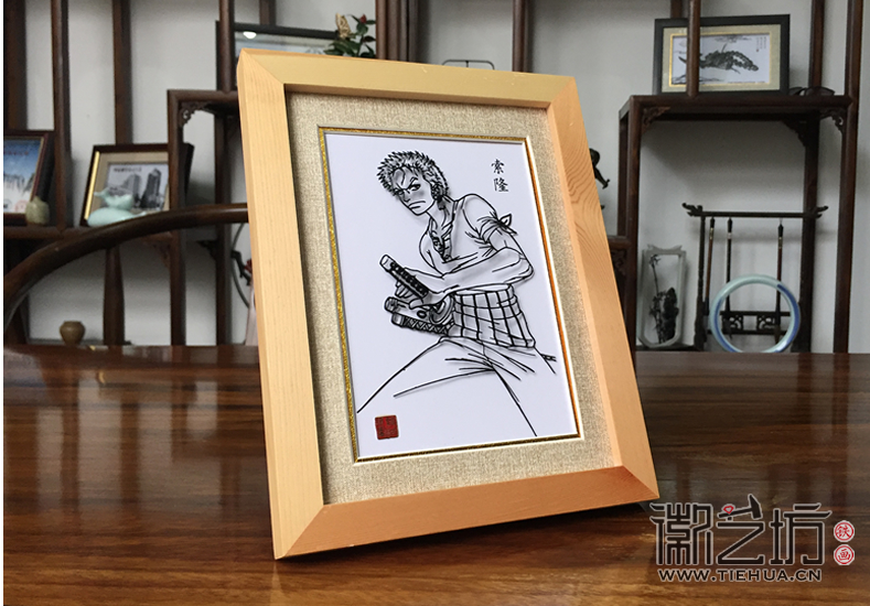 徽艺坊铁画动漫人物——索隆2 徽艺坊铁画动漫人物——索隆2
