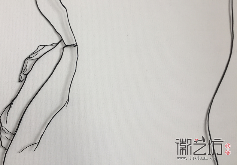 铁画艺人杨勇作品《空》细节图2 铁画艺人杨勇作品《空》细节图2