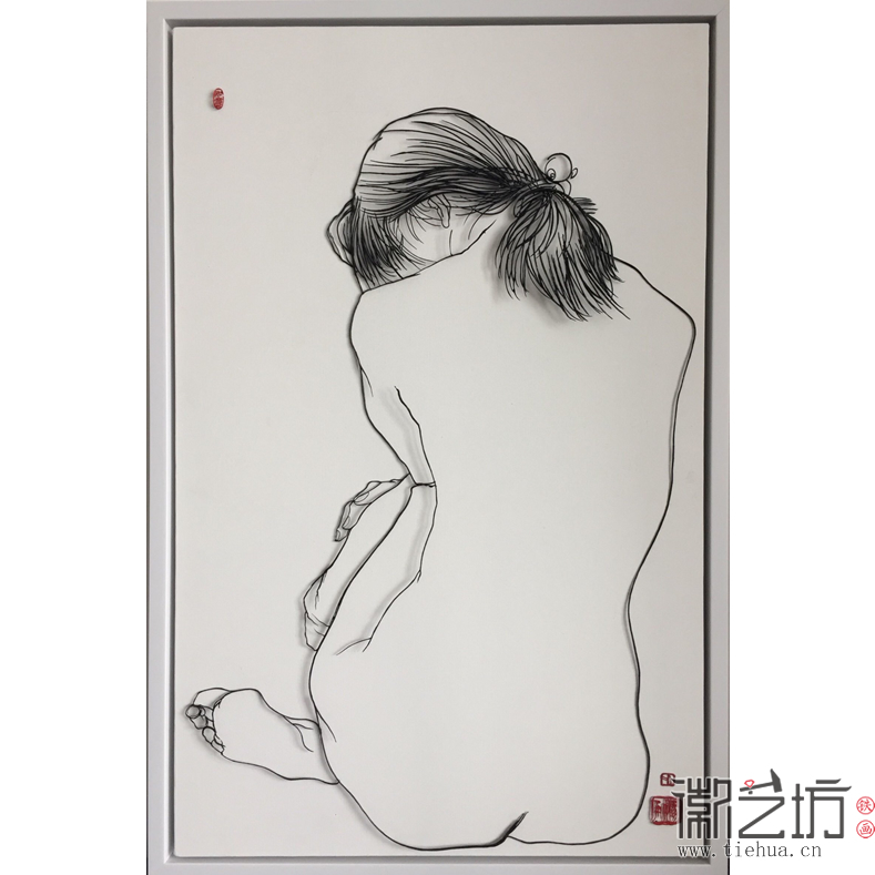 铁画艺人杨勇作品《空》长50厘米宽78厘米 铁画艺人杨勇作品《空》长50厘米宽78厘米
