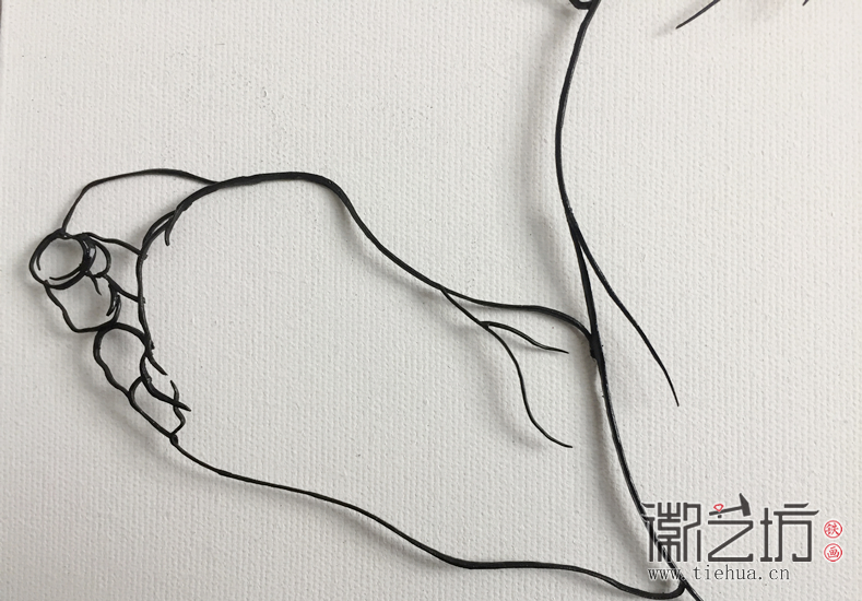 铁画艺人杨勇作品《空》细节图3 铁画艺人杨勇作品《空》细节图3