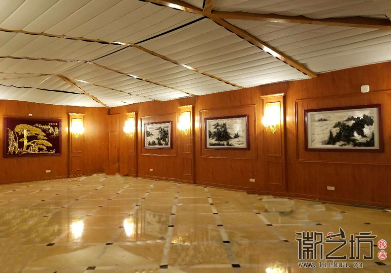 徽艺坊定制上海宇培国际VIP厅浮雕彩绘装饰铁画 (9) 徽艺坊定制上海宇培国际VIP厅浮雕彩绘装饰铁画 (9)