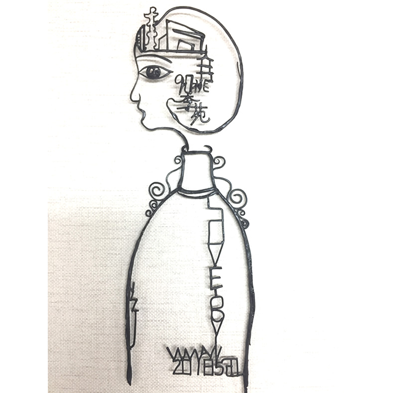 铁画爱好者杨基芹作品《如花》 铁画爱好者杨基芹作品《如花》