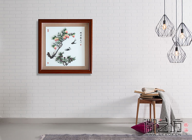 送老师礼品铁画《桃李满天下》场景图 送老师礼品铁画《桃李满天下》场景图