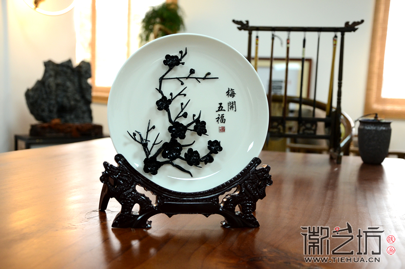 徽艺坊铁画-瓷盘系列 (7) 徽艺坊铁画-瓷盘系列 (7)