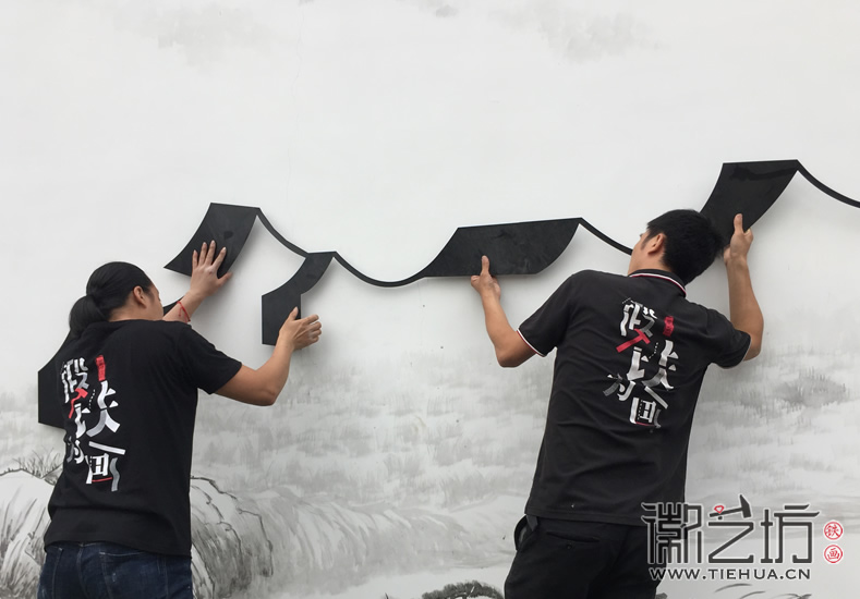 徽艺坊定制合肥明光路地铁站出口景观墙铁画 (26) 徽艺坊定制合肥明光路地铁站出口景观墙铁画 (26)